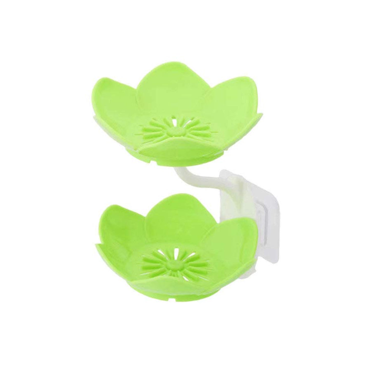 Flower-shaped soap dish, self-draining for use in bathroom, kitchen, or bathtub. Flower-shaped soap dish, self-draining for use in bathroom, kitchen, or bathtub.